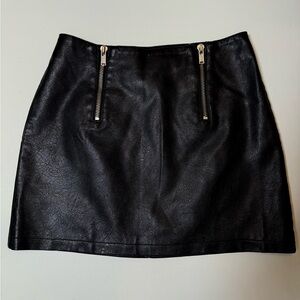 Forever 21 Black Faux Leather Mini Skirt